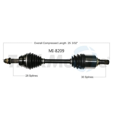 Surtrack Axle Cv Axle Shaft, Mi-8209 MI-8209